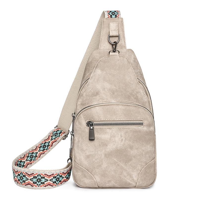 Sling Bag for Women Vegan Leather Crossbody Bags Fanny Pack Sling Purse Backpack Shoulder Bag Women's Trendy Travel Pack with Adjustable Guitar Strap