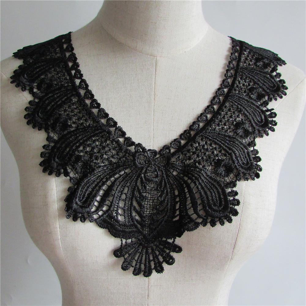 Clothing Lace Collar Dly Decorative Embroidery Sewing Black Accessories