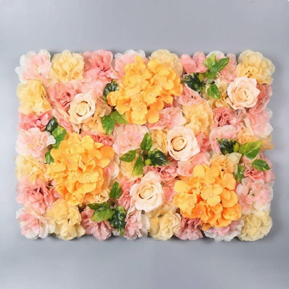 60X40cm Artificial Flower Wall Panels Handmade Silk Rose Flower Wall  Home Decor