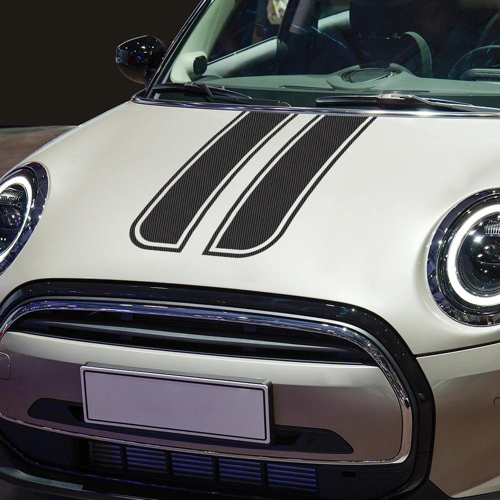 Car Hood Bonnet Stripe Vinyl Decal Engine Cover Decor Graphics Racing Sport Stripes Sticker Waterproof Accessories For Fiat 500