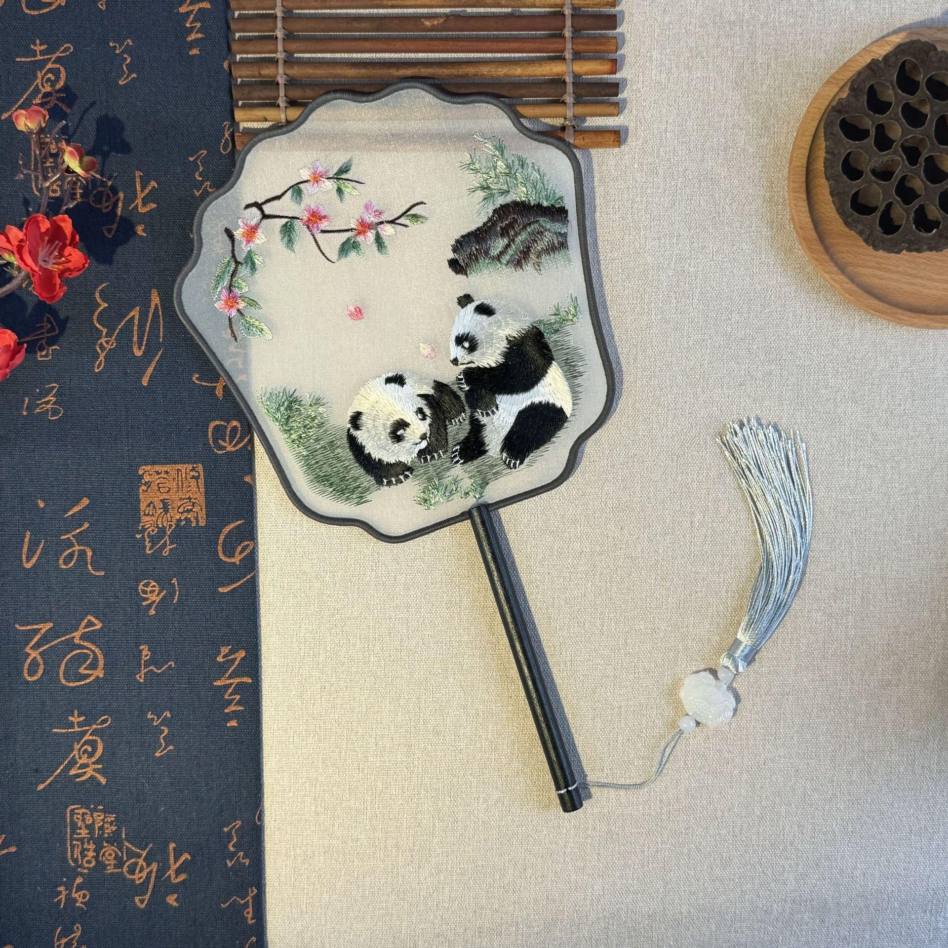 

with Tassels Bridal Group Fan Handheld Silk Fan HanFu Tuan Fan Chinese Wedding Style 4