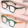1PCS Large Retro Glasses Frame HD Reading Glasses Trendy Unisex Fashion Eyewear 9672
