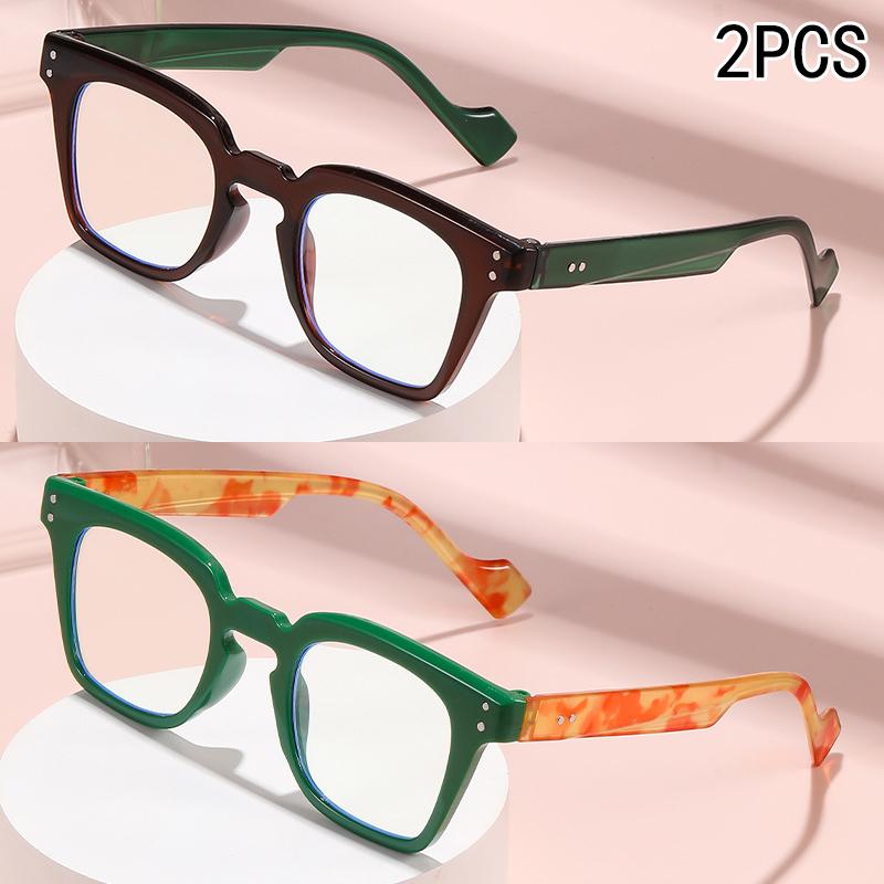 1PCS Large Retro Glasses Frame HD Reading Glasses Trendy Unisex Fashion Eyewear 9672
