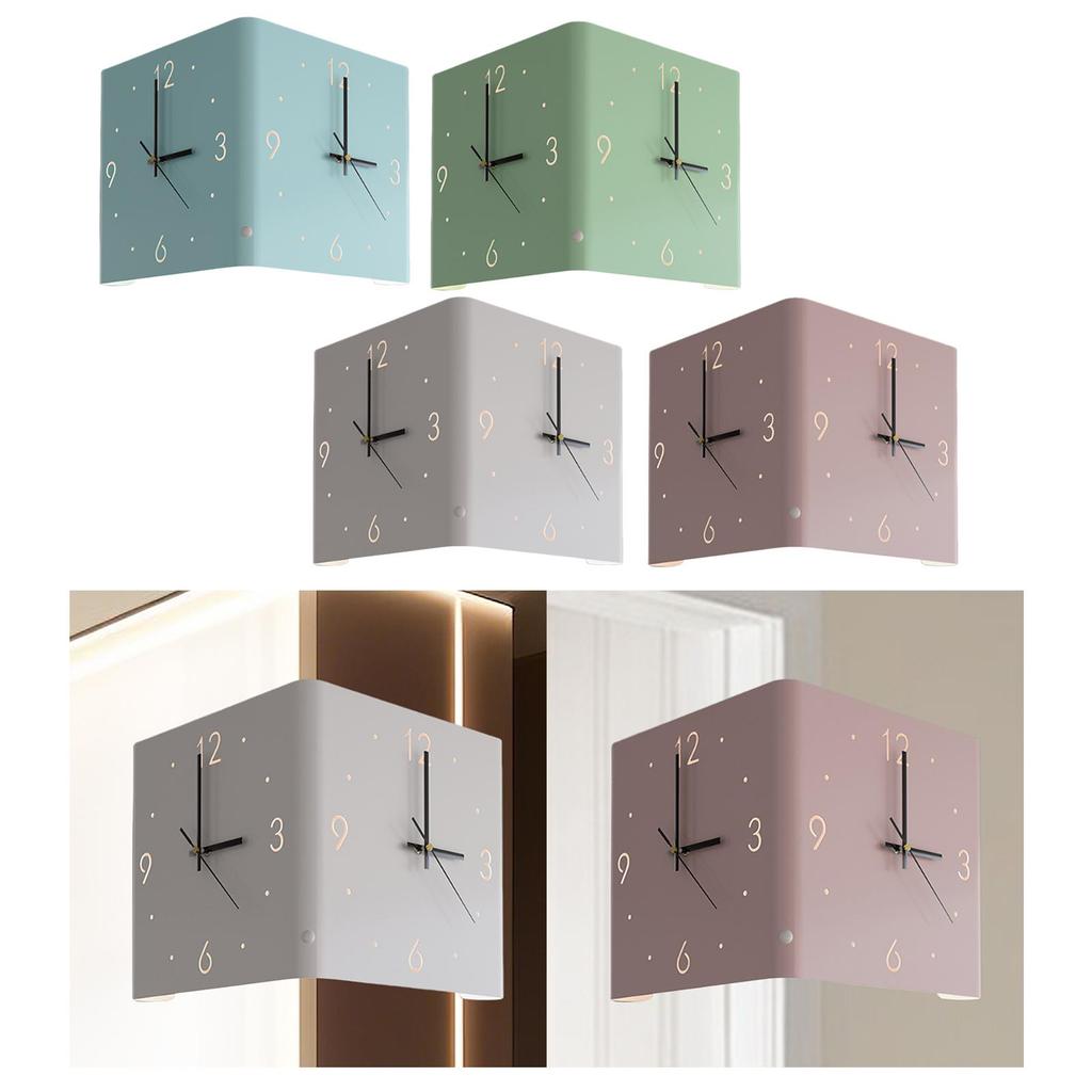 Doppelseitige Eckuhr Wanduhr Wandmontiert Leise Dekoration Leicht ablesbar