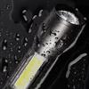 BalKule Outdoor USB Rechargeable Zoom Flashlight & Work Light