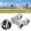 Fahrrad Doppel Vorbau Erhöher 25,4MM Klapprad Aluminiumlegierung Verstellbarer Lenkervorbau Silber