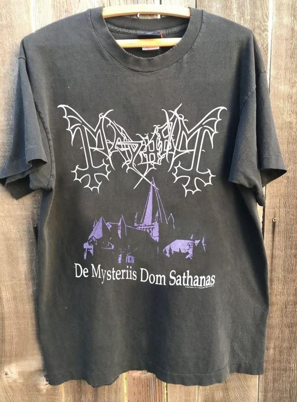 Vintage Mayhem De Mysteriis Dom Classic Style Charcoal Unisex T shirt KH17642