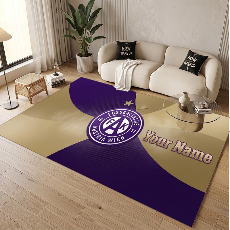 Personalized Crystal Velvet Carpet Austria Wien FC Pattern Non Slip Floor Rug
