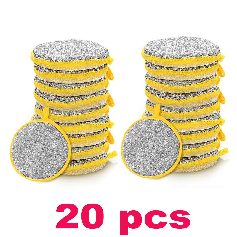 Dishwashing Sponge Non-stick Oil Dish Washing Magic Sponges Scouring Pads Kitchen Cleaning Tool Reusable Double Sided Dish Cloth