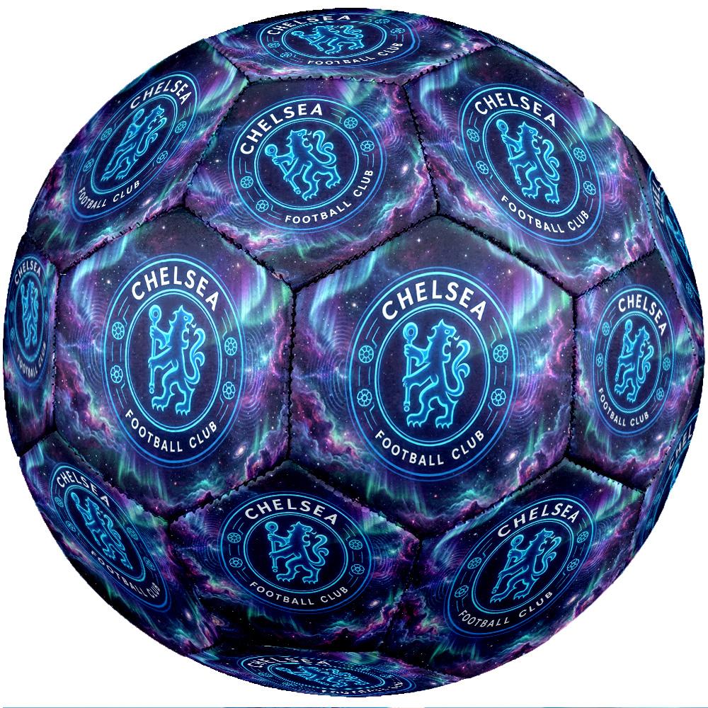 Chelsea FC Theme Soccer Ball Size 5 Soccer Ball Soft Touch Professional Training Football for Outdoor Sports
