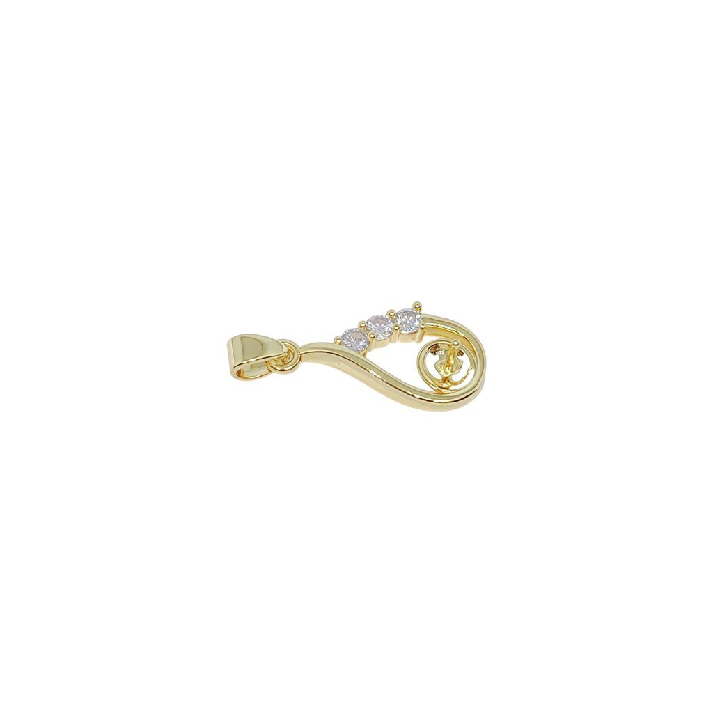 Copper-Plated 18K Gold Water Drop Pearl Pendant DIY Necklace for Women