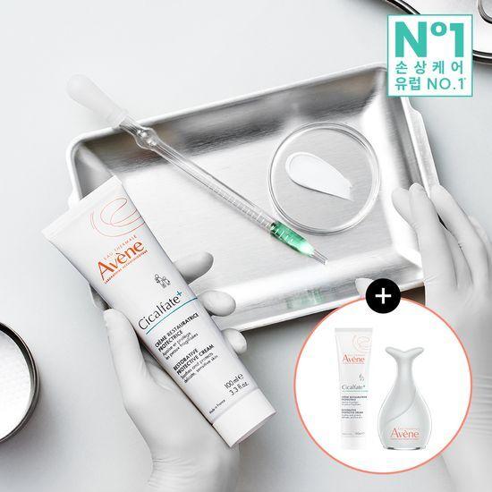 Avene Cicalfate Plus S.O.S. Cream 100ml x 2 (+ Soothing Enhancing Massager) *Damage* Barrier Repair
