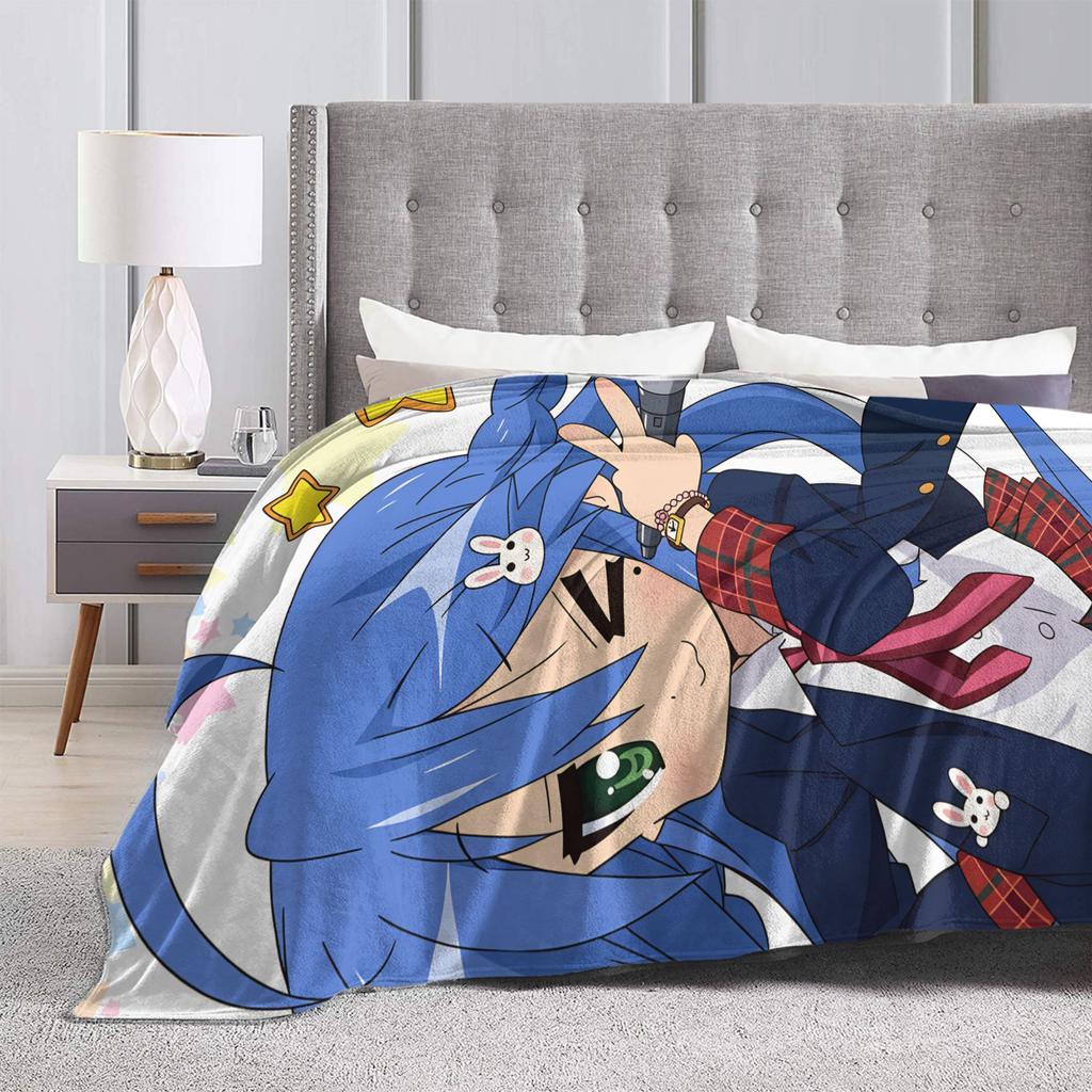 Konata izumi L-Lucky S-Star Throw Blanket Super Soft Trend Blankets For Living Room Travel Office Flannel Bedspread Bed Cover