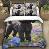 Teddy Dog 3D Printing Duvet Covers Bedding Set, Pet Dog Microfibre Soft And Pillowcase Hidden Zipper Children Teenagers Single