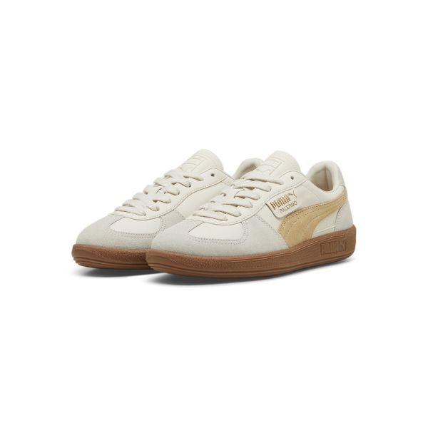 Puma Palermo Leder Alpine Schnee Wüste Staub Unisex Sneaker Creme Gummi 396464-13