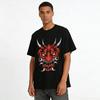 Japanese Red Oni Hannya Print Cool Street Style Casual Top Pure cotton T-shirt