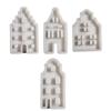 4 Pack House Silicone Molds Resin Crafting Moulds Silicone Art Craft Molds House Ornament Molds for Hand-Making Crafting