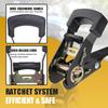 Ayaport Endless Ratchet Straps (No Hooks) 1" X 8' Heavy Duty Small Ratchet Tie Down Straps 1860Lbs Break Strength Black Tie Downs For Cargo, Truck