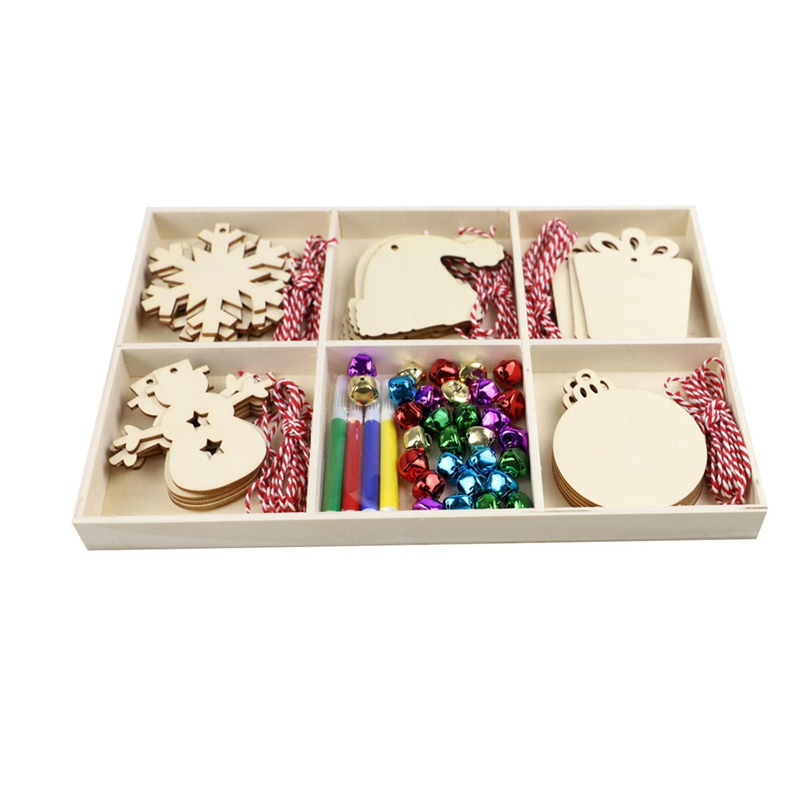 

Креативный подарочный набор рождественских украшений своими руками Jiugongge Деревянная коробка 5 мл