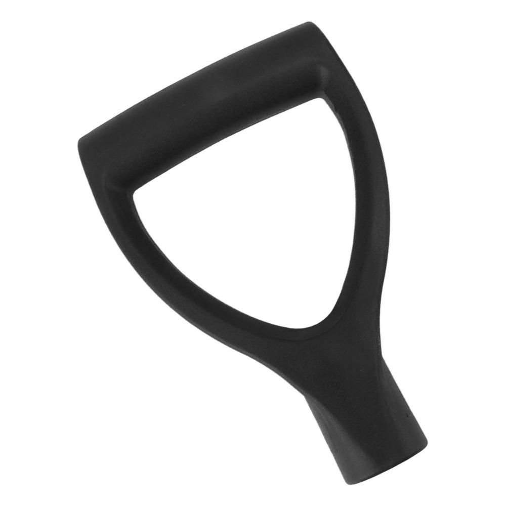 2PCS Black D Shaped Grip Handle Compact Shovel Handle Replacement Durable Garden Shovel Handle