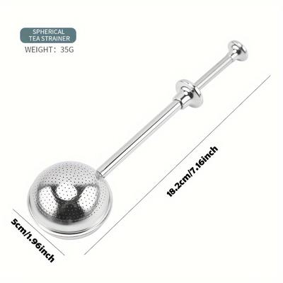 Kugelförmiger Teefilter aus Edelstahl 304, Haushaltspresse-Teebereiter, teleskopierbarer Nadelzylinder, Teekugel, Teefilter