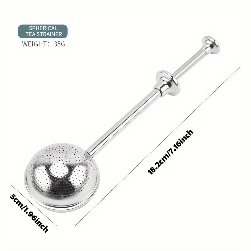 Kugelförmiger Teefilter aus Edelstahl 304, Haushaltspresse-Teebereiter, teleskopierbarer Nadelzylinder, Teekugel, Teefilter