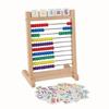 Wooden Abacus for Students - 10 Rows Soroban Frame for Math Teaching, Mental Arithmetic, Addition & Subtraction
