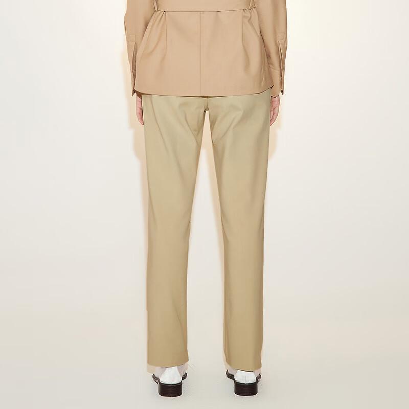 LESS 2023 Spring Cotton Blend Straight Leg Trousers