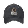 Spain Total Solar Eclipse  Baseball Caps Vintage Distressed Denim  Sun Cap Unisex Summer Unstructured Soft Caps Hat