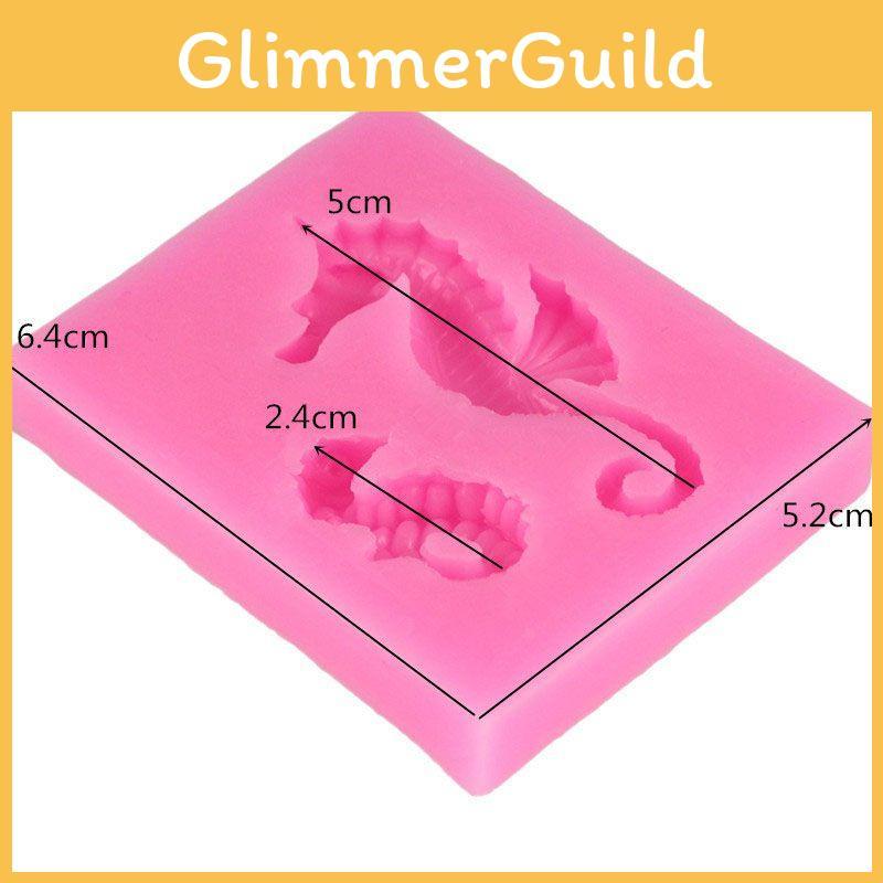 Timeless Design 3d Sea Horse Silicone Fondant Mold For Classic Cake Decor