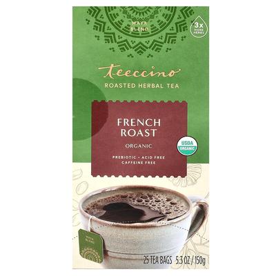 Organic Roasted Herbal Tea, French Roast, Caffeine Free, 25 Tea Bags, 5.3 Oz (150 G)