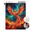 DIY Framed Pearl Painting Kit Phoenix Bird 3D Sparkling Bead Art Canvas Ready To Display Home Decor Gift for Wall Office Living Room Art Decor