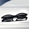 1pc Women's Simple Style Oval Frame Fashion Glasses - Sleek Black Decorative Eyewear for Casual Attire & Gift Giving