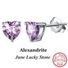 ORSA JEWELS 925 Sterling Silver Birthstone Stud Earrings for Women Sparkling Heart Cut CZ Small Earrings Birthday Gift APE32