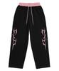 D.XO.H (Summer Fabric Added) Obi Contrast Thunder Logo Pants Black/Pink