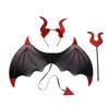 3pcs/set Halloween Cosplay Costume Devil Wing Set with Satin Fabric for Party Masquerade Performance Accessories Adults/Children