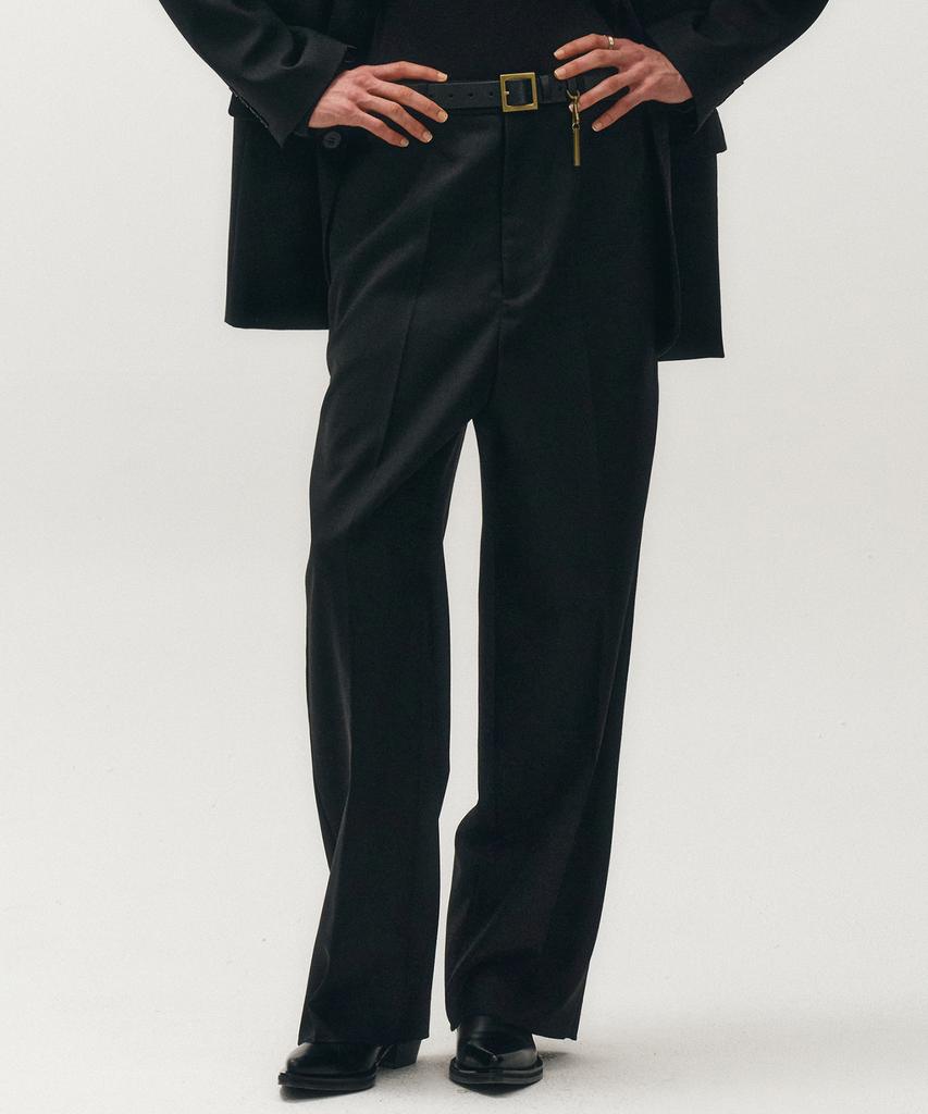 NOIRER Lux Wool Wide Slacks (Black)