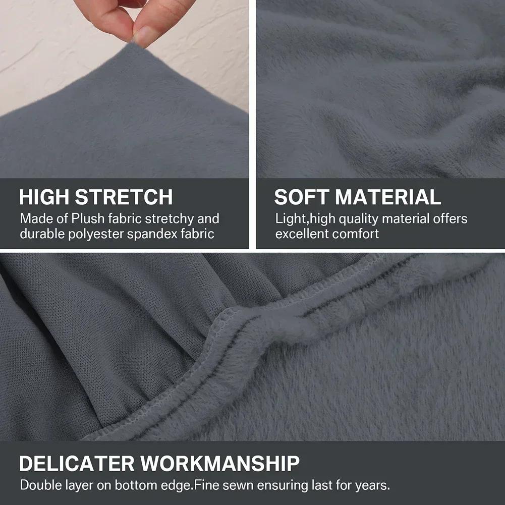 Stretch Velvet Couch Covers Cushion 1/2/3Seater Sofa Slipcovers Washable Elastic Sofa Cover Soft Thick Plush Furniture Protector