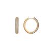 Earrings - LUXENTER - Mapris - 18k Gold Finish - White Zirconia - 19 Mm