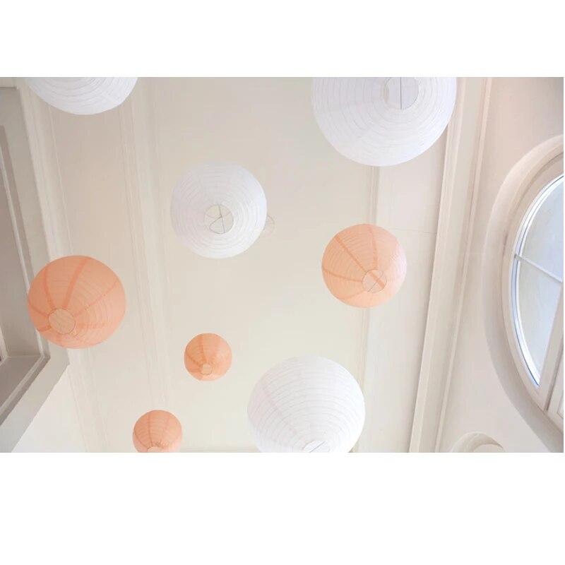 10 Pcs Per Set  Peach Paper Lanterns Chinese ball lampionnen lampion wedding Party Outdoor Indoor Hanging Decorative Set