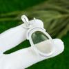Gift For Women Jewelry Pendant 925 Sterling Silver Natural White Quartz Gemstone