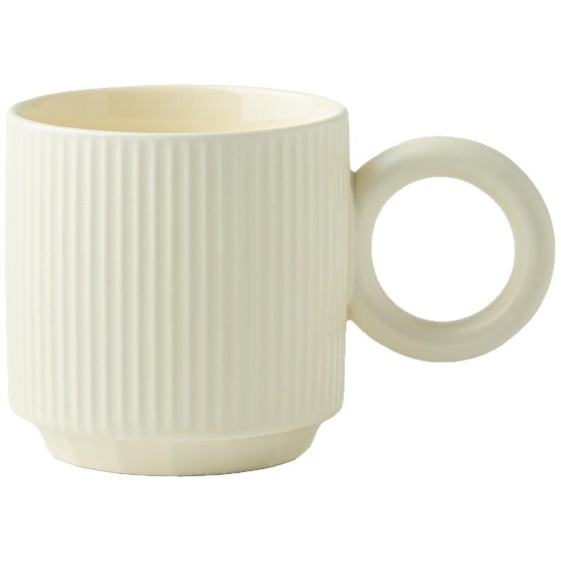 Cupa de cafea ceramică cu relief rotund special pentru ureche, cană de apă de birou, cupă ceramică, orificiu de aerisire