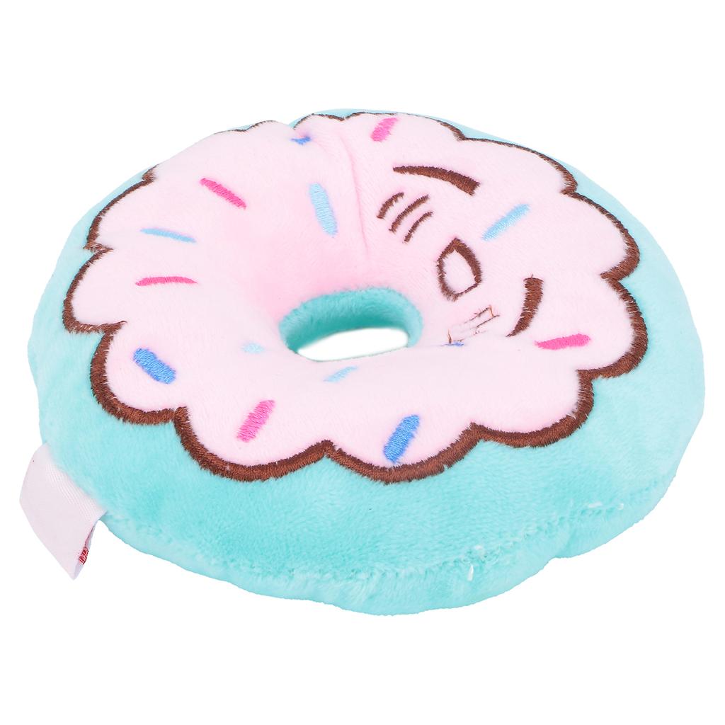 Dog Squeaky Toy Stuffed Bite Resistant Donuts Pet Toy Soft Plush Toy for Dogs PetsBlue
