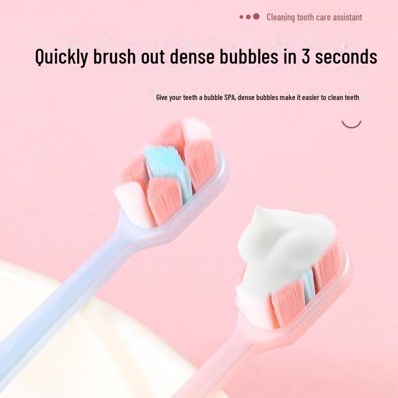 Lebensfrohe Zahnbürste mit 10.000 Borsten und Nano-Soft-Borsten für Erwachsene und Paare