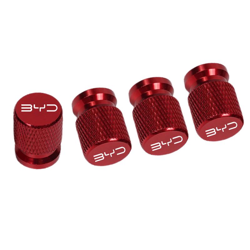 4PCS Car Wheel Tire Parts Valve Stem Caps Cover for BYD Atto 3 Dolphin Seal Seagull Sealion SHARK Dolphin Song Plus Yuan Plus