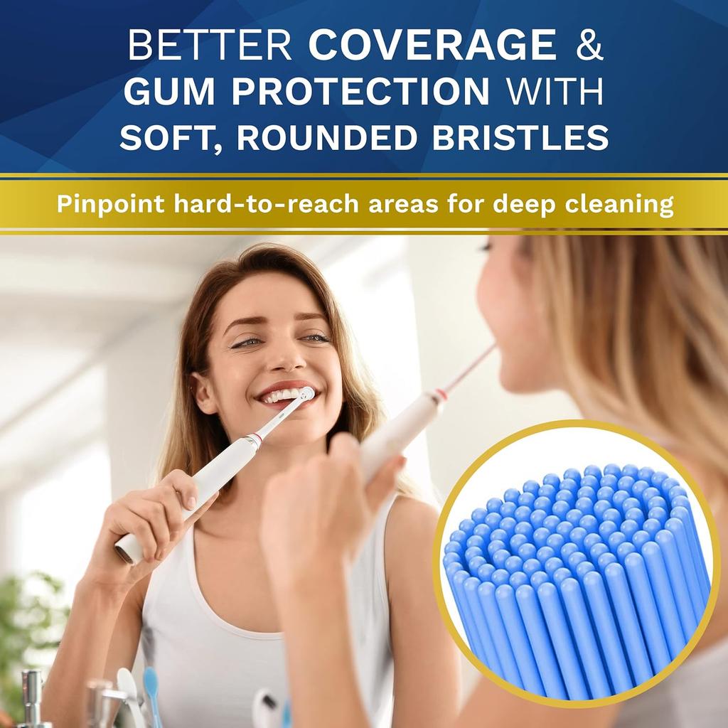 Toothbrush Heads Compatible with Oral B - 16 Pack Aster Toothbrush Head Compatible with Oral