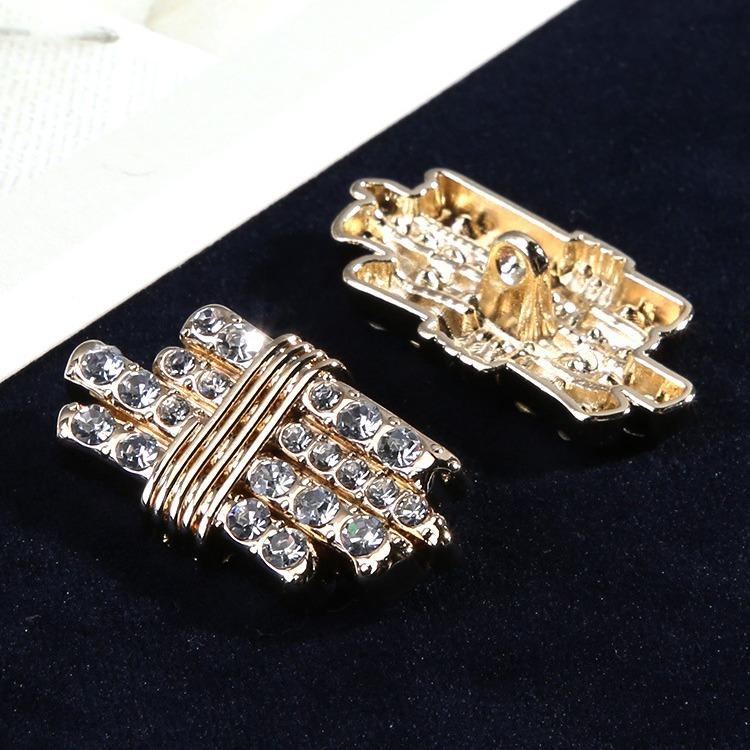 Diamond Buttons Irregular Special-Shaped Clothes Metal Buttons Versatile With Diamonds Sweater Coat High-End Buttons Women