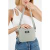 Black U35 Canvas Fabric Women's Shoulder Bag With Single Zipper Compartment And Adjustable Strap U:14 E:20