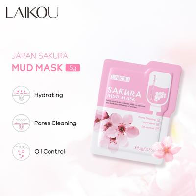 Sakura Mud Mask Cleansing Pore Hydrating Skin Care Sachet 1 Buc