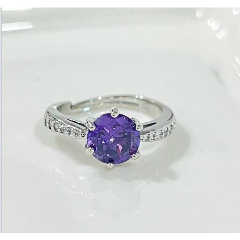 

Simple And Fashionable Copper Inlaid Zircon Petal Ring Temperament Light Luxury Flower And Leaf Ring Female Adjustable opening